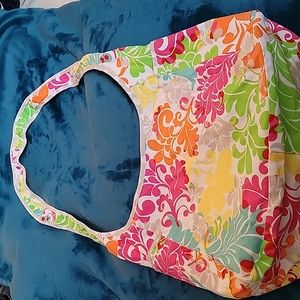 Thirty-One Inside-out Bag Lotsa Dots/ Island Damask Print